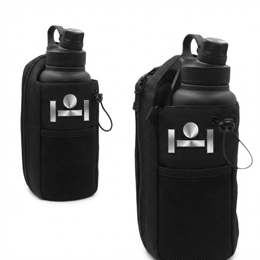 ShakeMix gym bag with external shaker support in black, designed for convenient storage of ShakeMix® products and accessories.